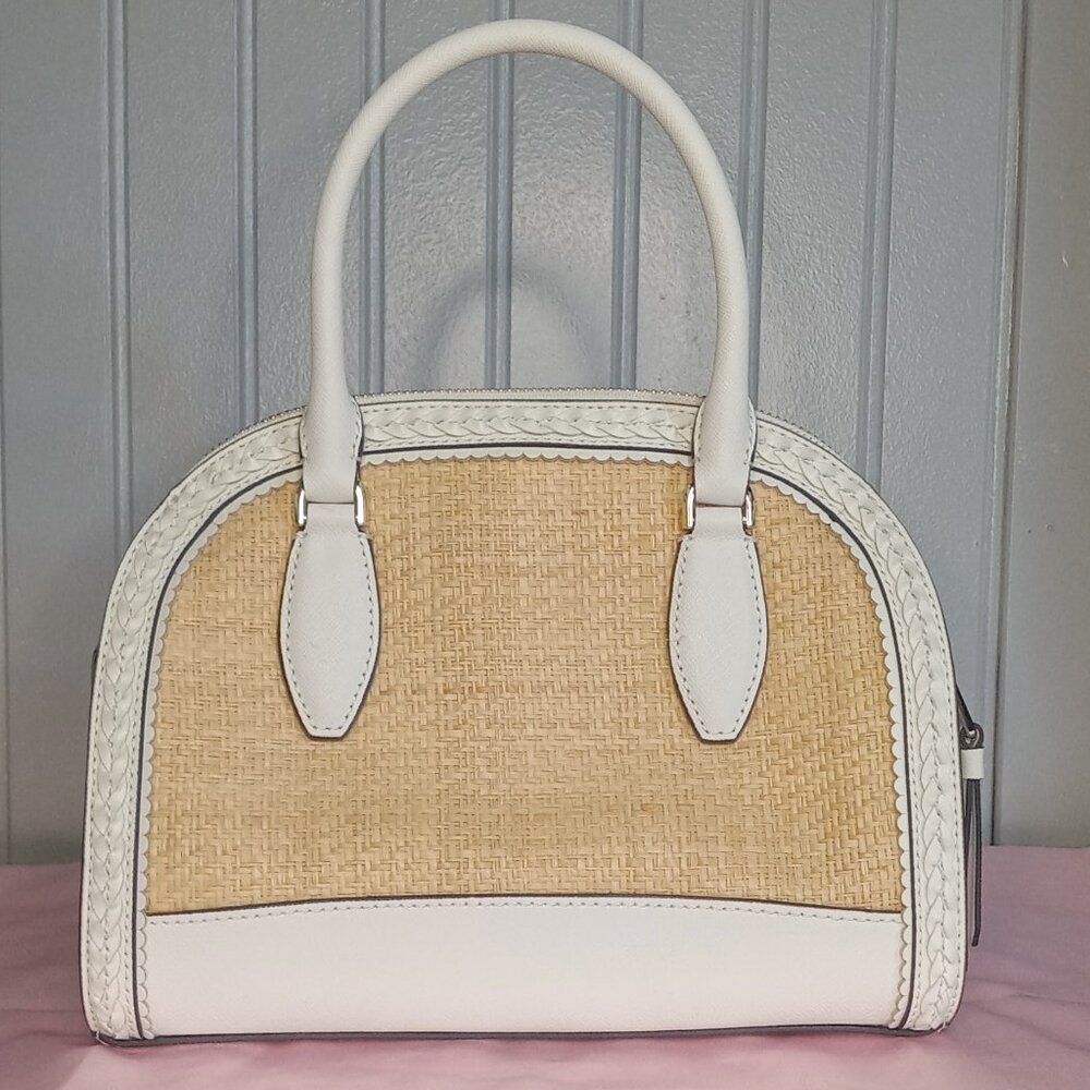 Kate Spade Reiley Straw Medium Dome Satchel - Picture 3 of 8